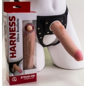 Реалистичный страпон Harness из трусиков и насадки-фаллоса - 18,5 см. - LOVETOY (А-Полимер) - купить с доставкой в Жуковском