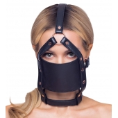 Черный намордник с кляпом-шаром Head Harness With A Gag - Orion - купить с доставкой в Жуковском