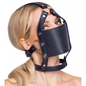 Черный намордник с кляпом-шаром Head Harness With A Gag - Orion - купить с доставкой в Жуковском