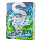 Презервативы Sagami Xtreme Mint с ароматом мяты - 3 шт. - Sagami - купить с доставкой в Жуковском