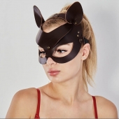 Коричневая кожаная маска  Кошечка - Sitabella - купить с доставкой в Жуковском