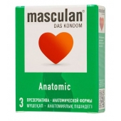 Презервативы анатомической формы Masculan Anatomic - 3 шт. - Masculan - купить с доставкой в Жуковском