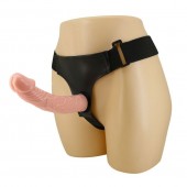 Гладкий фаллоимитатор с крупной головкой на ремешках - 19,7 см. - Baile - купить с доставкой в Жуковском