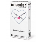 Ультрапрочные презервативы Masculan Ultra Safe Black - 10 шт. - Masculan - купить с доставкой в Жуковском
