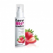 Съедобное согревающее массажное масло Love Me Tender Strawberry с ароматом клубники - 100 мл. - Love to Love - купить с доставкой в Жуковском