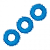 Комплект из трех голубых колец для эрекции 3-Pack Ultra-Stim Stretch Cock Rings - BlueLine - в Жуковском купить с доставкой