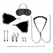 Большой эротический набор из 12 предметов Interchangeable Collar   Nipple Clips Set - Lux Fetish - купить с доставкой в Жуковском