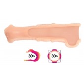 Телесная фантазийная насадка на член Cock Sleeve Size L - KOKOS - в Жуковском купить с доставкой