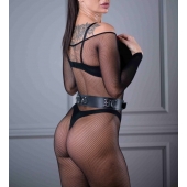 Черный кожаный пояс Sex Game - БДСМ Арсенал - купить с доставкой в Жуковском