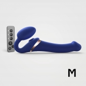Синий безремневой страпон Multi Orgasm Size M с клиторальной стимуляцией - Strap-on-me - купить с доставкой в Жуковском
