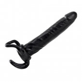 Чёрная насадка-фаллос для двойного проникновения INFLATABLE DILDO SLIM DONG  - 13,5 см. - Toyz4lovers - в Жуковском купить с доставкой