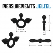 Черное эрекционное кольцо с крыльями Rooster Jeliel Angel - Velv or - в Жуковском купить с доставкой