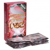Презервативы Sagami Xtreme Strawberry c ароматом клубники - 10 шт. - Sagami - купить с доставкой в Жуковском