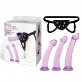 Тренировочный набор с тремя насадками Pegging Training Set - Lux Fetish - купить с доставкой в Жуковском