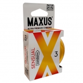 Презервативы анатомической формы Maxus Sensual - 3 шт. - Maxus - купить с доставкой в Жуковском
