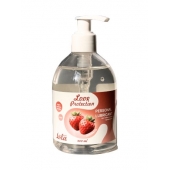 Лубрикант на водной снове Love Protection Strawberry с ароматом клубники - 300 мл. - Lola Games - купить с доставкой в Жуковском