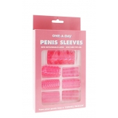 Набор из 7 розовых насадок на пенис ONE-A-DAY PENIS SLEEVES PINK - Seven Creations - в Жуковском купить с доставкой