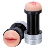Двусторонний мастурбатор REALSTUFF 2 IN 1 HUMMER MOUTH   VAGINA - ротик и вагина - Dream Toys - в Жуковском купить с доставкой