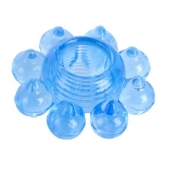 Голубая гелевая насадка-цветок - Toyfa Basic - в Жуковском купить с доставкой