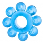 Голубая гелевая насадка-цветок - Toyfa Basic - в Жуковском купить с доставкой