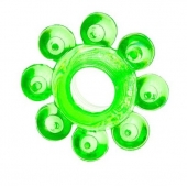 Зеленое эрекционное кольцо-цветок - Toyfa Basic - в Жуковском купить с доставкой