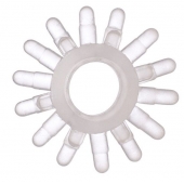 Прозрачное гелевое эрекционное кольцо с шипиками - Toyfa Basic - в Жуковском купить с доставкой