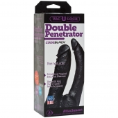 Черная насадка-фаллоимитатор для двойной стимуляции Double Penetrator - 16 см. - Doc Johnson - купить с доставкой в Жуковском