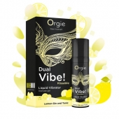 Съедобный жидкий вибратор Dual Vibe! со вкусом лимонного джина с тоником - 15 мл. - ORGIE - купить с доставкой в Жуковском