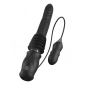 Черный автоматический вибромассажер с вибропулей Ultimate Silicone Thruster - Pipedream - купить с доставкой в Жуковском