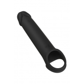 Черная насадка-удлинитель с вибрацией Vibrating Extender With Remote - Dream Toys - в Жуковском купить с доставкой