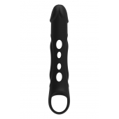 Черная насадка-удлинитель Vibrating Extender With Remote с вибрацией - Dream Toys - в Жуковском купить с доставкой
