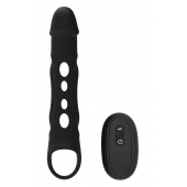 Черная насадка-удлинитель Vibrating Extender With Remote с вибрацией - Dream Toys - в Жуковском купить с доставкой