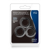 Набор из 3 черных эрекционных колец Black Small Penis Rings - Blush Novelties - в Жуковском купить с доставкой