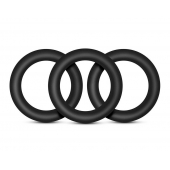 Набор из 3 черных эрекционных колец Black Small Penis Rings - Blush Novelties - в Жуковском купить с доставкой