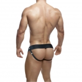 Телесный фаллопротез на черных эластичных ремнях 7 Inch Hollow Strap On - 17 см. - Blush Novelties - купить с доставкой в Жуковском