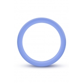 Голубое люминесцентное кольцо Silicone Glo Cock Ring - Blush Novelties - в Жуковском купить с доставкой