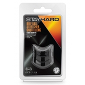 Черное эрекционное кольцо на мошонку Beef Ball Stretcher Snug X Long - Blush Novelties - в Жуковском купить с доставкой