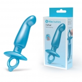 Голубая анальная пробка для массажа простаты Hither Silicone Prostate Plug - 14,3 см. - b-Vibe - в Жуковском купить с доставкой