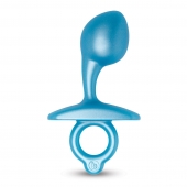 Голубая анальная пробка для массажа простаты Bulb Silicone Prostate Plug - 10,7 см. - b-Vibe - в Жуковском купить с доставкой