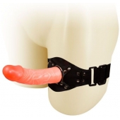 Телесный фаллос с креплением на ногу - 17 см. - Baile - купить с доставкой в Жуковском