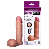 Фаллическая насадка для страпона UNICOCK 8  - 20 см. - LOVETOY (А-Полимер) - купить с доставкой в Жуковском