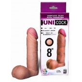 Фаллическая насадка для страпона UNICOCK 8  - 20 см. - LOVETOY (А-Полимер) - купить с доставкой в Жуковском