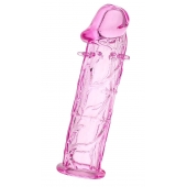 Розовая насадка фаллической формы - 12,5 см. - A-toys - в Жуковском купить с доставкой