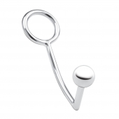 Кольцо на пенис с анальным стимулятором Stainless Steel Anal Hook   Cock Ring - BlueLine - в Жуковском купить с доставкой