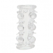 Прозрачная насадка на пенис с шипами и бугорками JELLY JOY LUST CLUSTER CLEAR - Dream Toys - в Жуковском купить с доставкой
