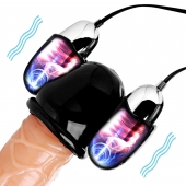 Черная стимулирующая насадка для головки полового члена Multi Speed Vibrating Penis Head Teaser - XR Brands - в Жуковском купить с доставкой