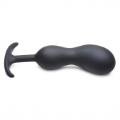 Черный массажер простаты с утяжелителями Premium Silicone Weighted Prostate Plug XL - 20,8 см. - XR Brands - в Жуковском купить с доставкой