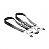 Ремни с зажимами для половых губ Spread Labia Spreader Straps with Clamps - XR Brands - купить с доставкой в Жуковском