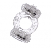 Прозрачное виброкольцо с двумя вибропульками - Toyfa Basic - в Жуковском купить с доставкой