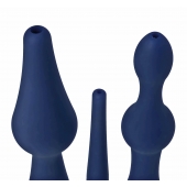 Набор из 3 универсальных насадок для анального душа Universal 3 Piece Silicone Enema Attachment Set - XR Brands - купить с доставкой в Жуковском